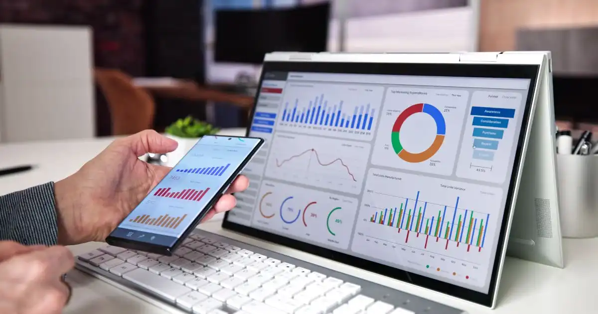 Viewing analytics on phone and tablet
